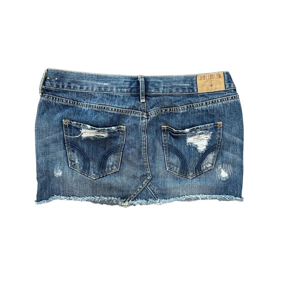 Y2K Hollister mini Micro denim jean skirt 7 - Picture 2 of 5